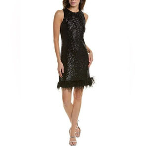 NWT Taylor Black Cocktail Sequin Dress Size 6